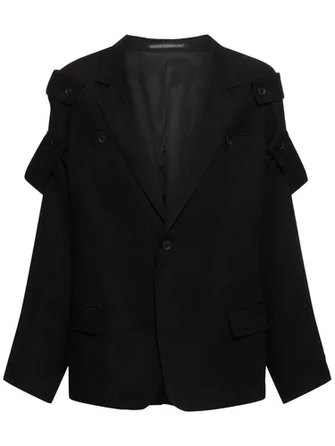 Blazer En Lin À Boutonnage Simple K - YOHJI YAMAMOTO - Modalova