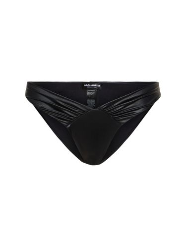 Bas De Bikini En Lycra Mat Drapé - DSQUARED2 - Modalova