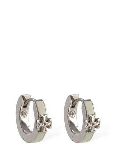 Boucles D'oreilles Huggie En Émail Kira - TORY BURCH - Modalova