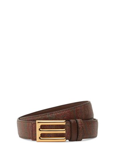 Ceinture Réversible En Cuir À Logo - ETRO - Modalova