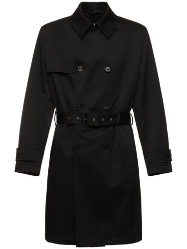 Trench-coat En Gabardine De Coton - VERSACE - Modalova