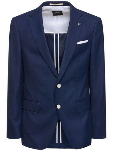 Blazer En Laine Mélangée Hutson - BOSS - Modalova