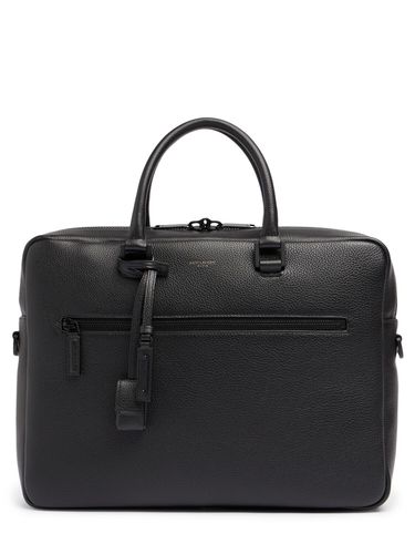 Attaché-case En Cuir Détail Logo - SAINT LAURENT - Modalova