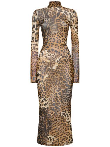 Robe En Tulle Imprimé Jaguar - ROBERTO CAVALLI - Modalova