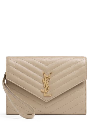 Pochette En Cuir Cassandre - SAINT LAURENT - Modalova