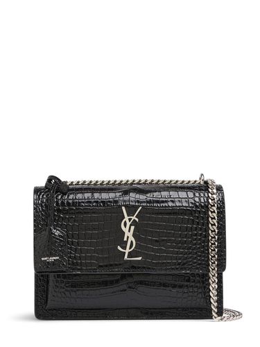 Sac Moyen En Cuir Embossé Croco Sunset - SAINT LAURENT - Modalova