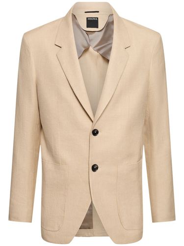 Blazer En Lin Et Laine À Boutonnage Simple - ZEGNA - Modalova