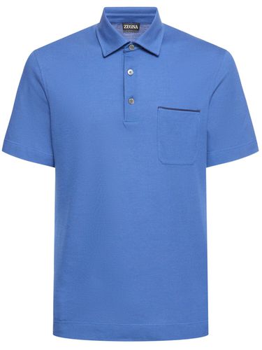 Polo Manches Courtes En Piqué De Coton - ZEGNA - Modalova