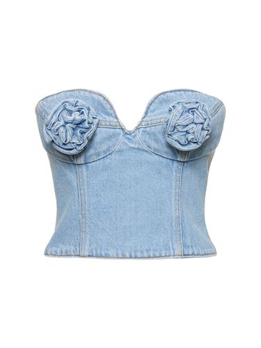 Corset En Denim De Coton Avec Fleurs - MAGDA BUTRYM - Modalova