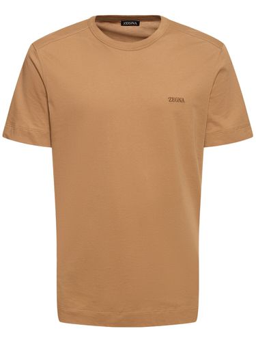 T-shirt Manches Courtes En Coton - ZEGNA - Modalova