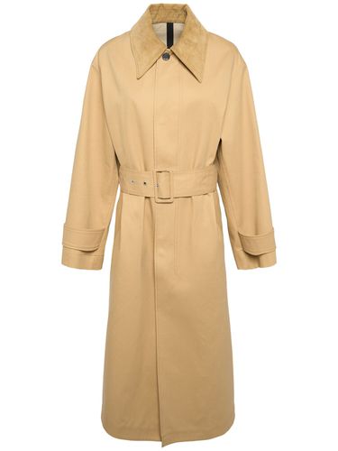 Trench-coat En Toile De Coton Avec Ceinture - AMI PARIS - Modalova