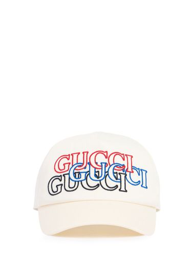 Casquette En Coton Brodé Gucci - GUCCI - Modalova