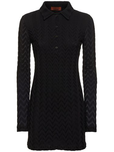 Robe Courte En Coton Mélangé À Chevrons - MISSONI - Modalova