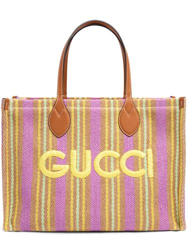 Sac Cabas Moyen En Toile À Logo - GUCCI - Modalova