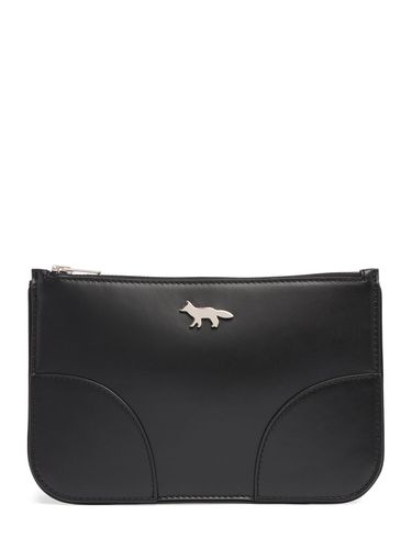 Pochette Zippée En Cuir Boogie - MAISON KITSUNÉ - Modalova