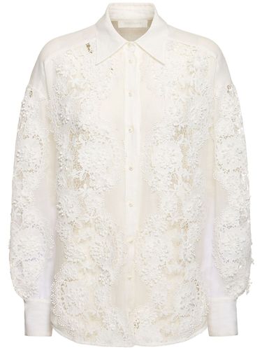 Chemise En Dentelle De Ramie Fleuri Halliday - ZIMMERMANN - Modalova