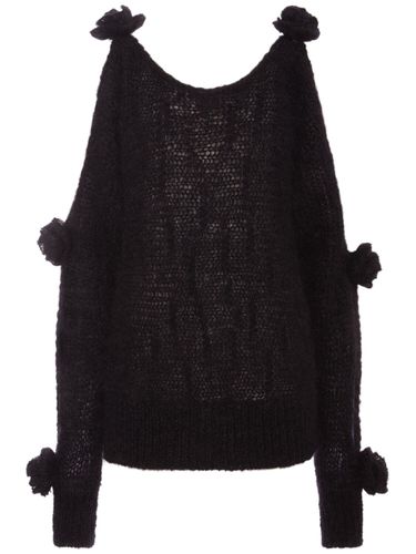 Pull-over En Maille Avec Manches Ajourées - BLUMARINE - Modalova