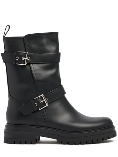 Bottes De Motard En Cuir Thiago 20 Mm - GIANVITO ROSSI - Modalova