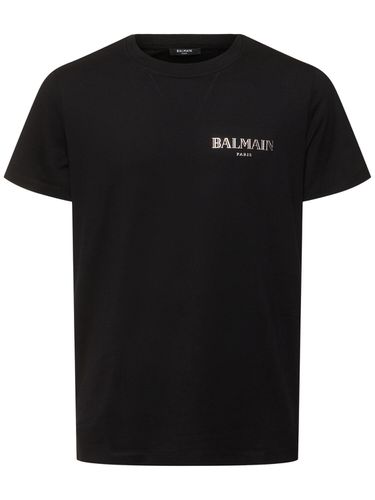 T-shirt À Logo Argenté Vintage - BALMAIN - Modalova