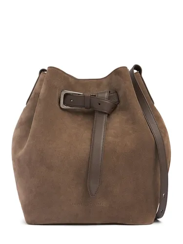 Sac Seau En Velours Softy - BRUNELLO CUCINELLI - Modalova