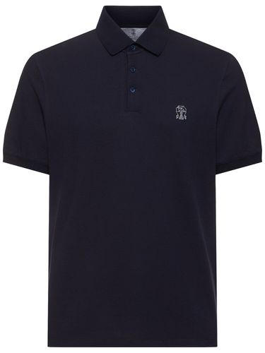 Polo En Piqué À Logo - BRUNELLO CUCINELLI - Modalova