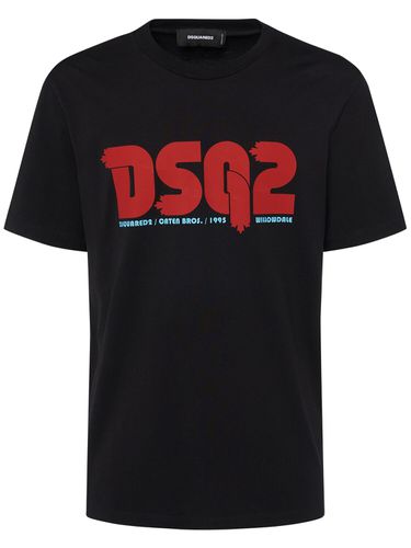 T-shirt Regular Fit En Coton À Logo - DSQUARED2 - Modalova