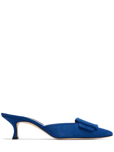 Mules En Daim Maysale 50 Mm - MANOLO BLAHNIK - Modalova