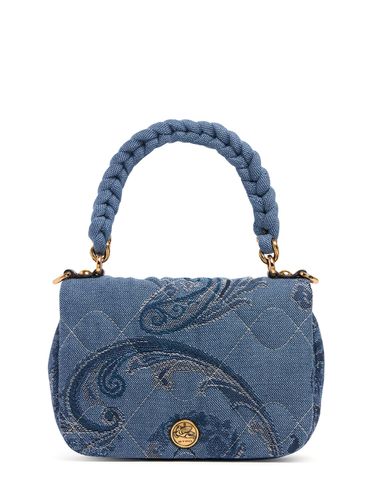 Sac Porté Épaule Xs En Denim Jacquard Bond - ETRO - Modalova