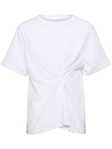 T-shirt En Jersey De Coton Bio Effet Torsadé - VICTORIA BECKHAM - Modalova