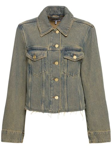 Veste En Denim De Coton Épais - GANNI - Modalova