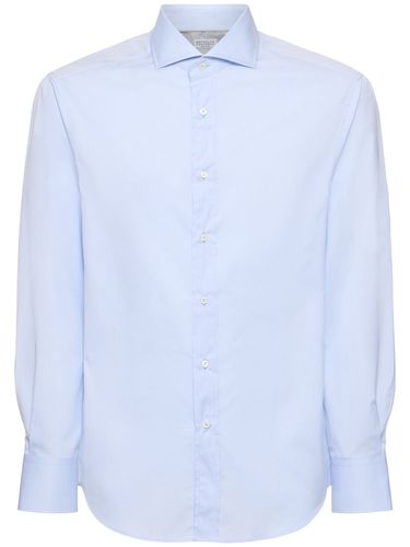 Chemise En Sergé De Coton - BRUNELLO CUCINELLI - Modalova