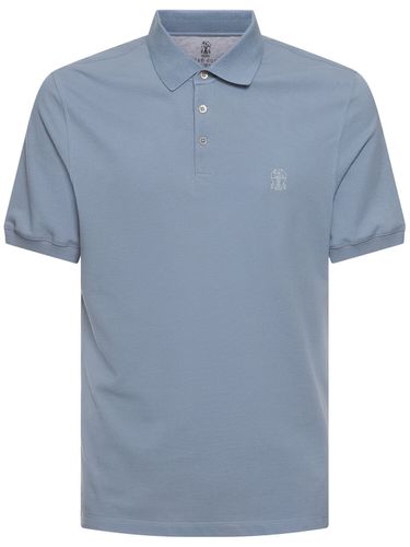 Polo En Piqué À Logo - BRUNELLO CUCINELLI - Modalova