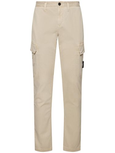 Pantalon Regular En Coton Stretch - STONE ISLAND - Modalova