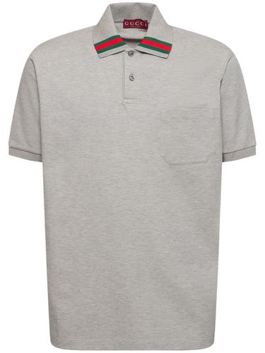 Polo En Piqué De Coton Stretch - GUCCI - Modalova