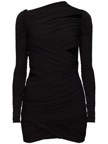 Robe Courte En Jersey Stretch Drapé - THE ATTICO - Modalova