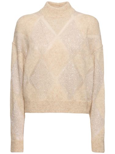 Pull-over En Mohair Mélangé Embelli - BRUNELLO CUCINELLI - Modalova