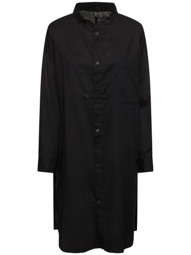 Robe Chemise Courte En Sergé De Coton - YOHJI YAMAMOTO - Modalova