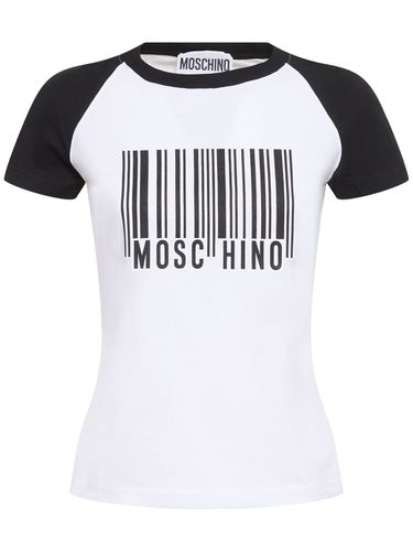 T-shirt En Jersey De Coton Imprimé - MOSCHINO - Modalova