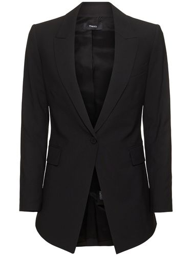 Blazer En Crêpe De Laine Mélangée Etiennette - THEORY - Modalova