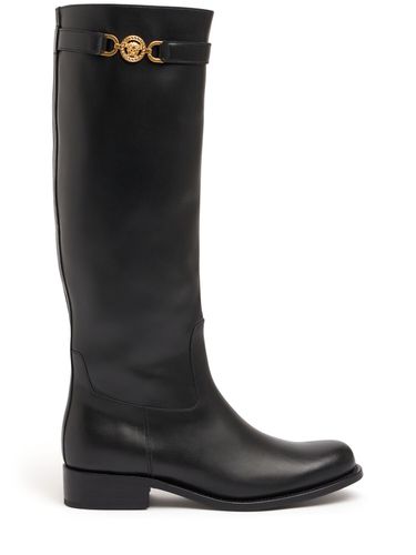 Bottes Hautes En Cuir 25 Mm - VERSACE - Modalova