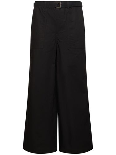 Pantalon Ample En Coton Mélangé Rip Stop - SACAI - Modalova