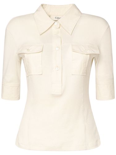 Chemise Manches Courtes En Coton Interlock - CHLOÉ - Modalova