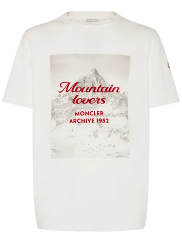 T-shirt En Coton - MONCLER - Modalova