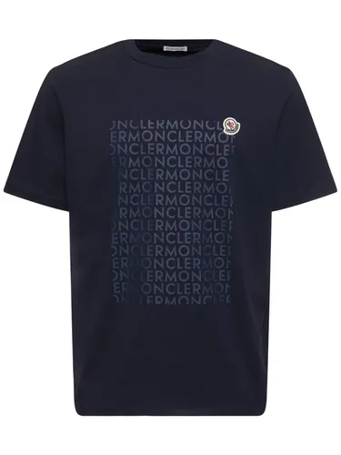 T-shirt En Jersey De Coton À Logo - MONCLER - Modalova