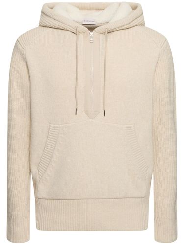 Sweat-shirt En Laine Vierge Et Cachemire À Capuche - MONCLER - Modalova