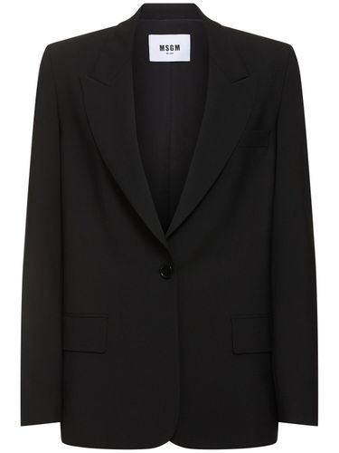 Veste En Laine Mélangée À Boutonnage Simple - MSGM - Modalova