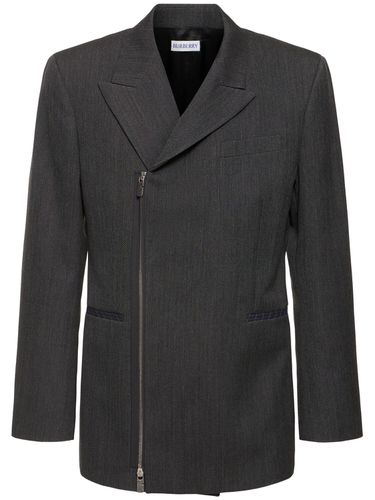 Blazer Zippé En Laine - BURBERRY - Modalova