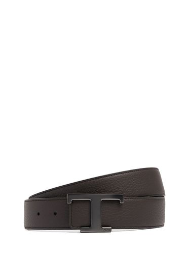 Ceinture En Cuir À Logo T 3,5 Cm - TOD'S - Modalova