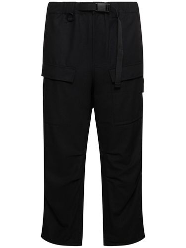 Pantalon En Flanelle De Laine Mélangée & Ceinture - Y-3 - Modalova