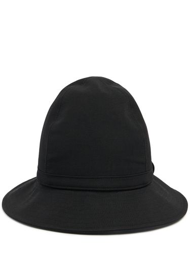 Chapeau En Gabardine De Laine Froissée Fedora - YOHJI YAMAMOTO - Modalova